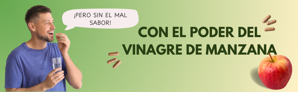 Con el poder del vinagre de manzana, ¡Pero sin el sabor!