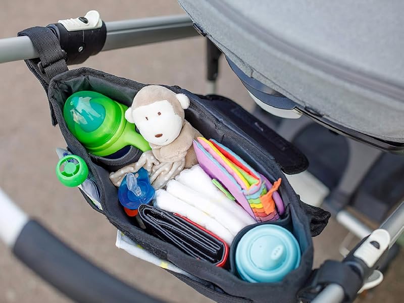 Baby Uma Pram Bag with Cup Holder for Pram Universal Pram Accessories, Stroller Bag with Pram
