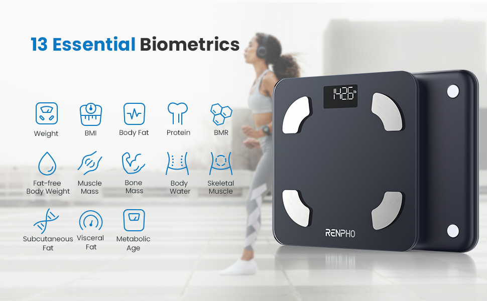 RENPHO Smart Scale for Carpet, Upgraded Digital Bathroom