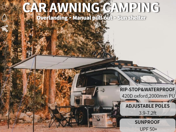 Amazon.com: DANCHEL OUTDOOR Car Awning 4.9x6.5ft Roof Rack