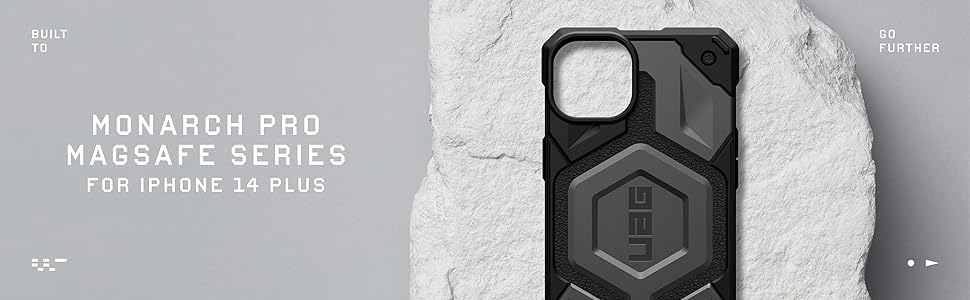 UAG Monarch Pro Black Compatible with MagSafe iPhone 14 Plus Case