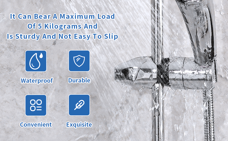 Shower Head Holder, Joyoldelf 1825 MM Clamp Shower Holder Bracket