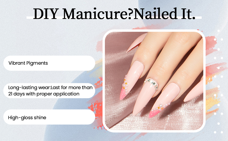 light pink gel nail polish