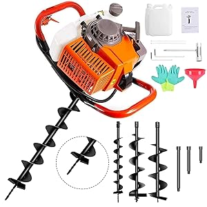 Amazon.com : PRIJESSE 72cc Post Hole Digger 2-Stroke Petrol