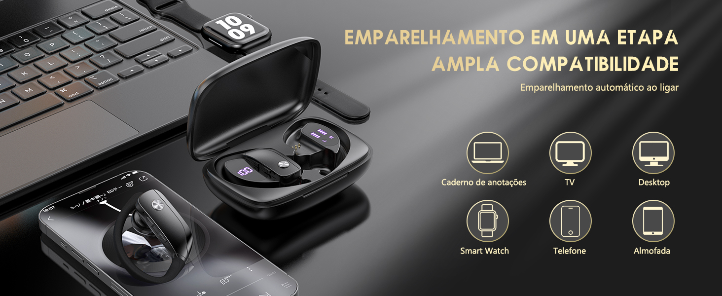 Fone de Ouvido Bluetooth