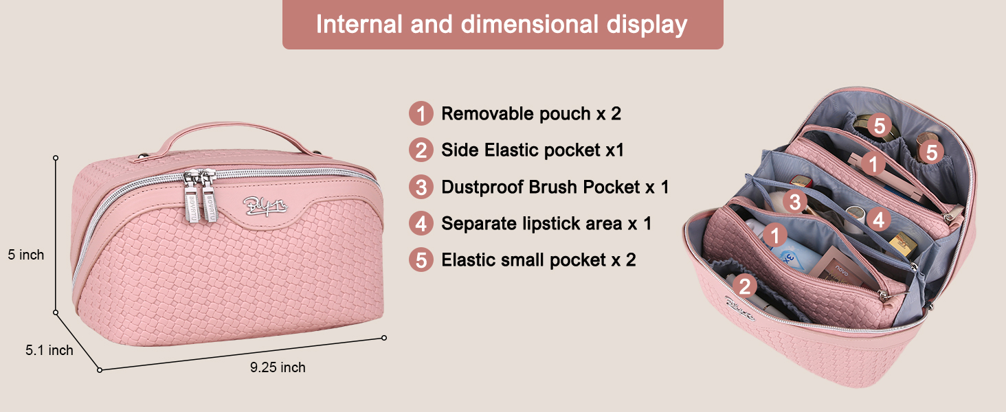 Travel Makeup Bag for Women Organizer