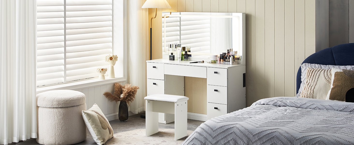 WFBS-DR-0458WH dressing table