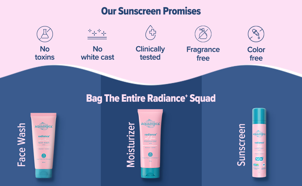 Aqualogica Radiance+ Dewy Sunscreen with Watermelon & Niacinamide with SPF 50 & PA+++ - 50g