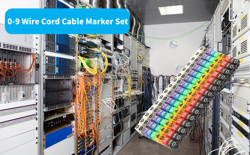 09 Cable Marker Tubes, 150Pcs Wire Numbering Kit Cable Markers Plastic