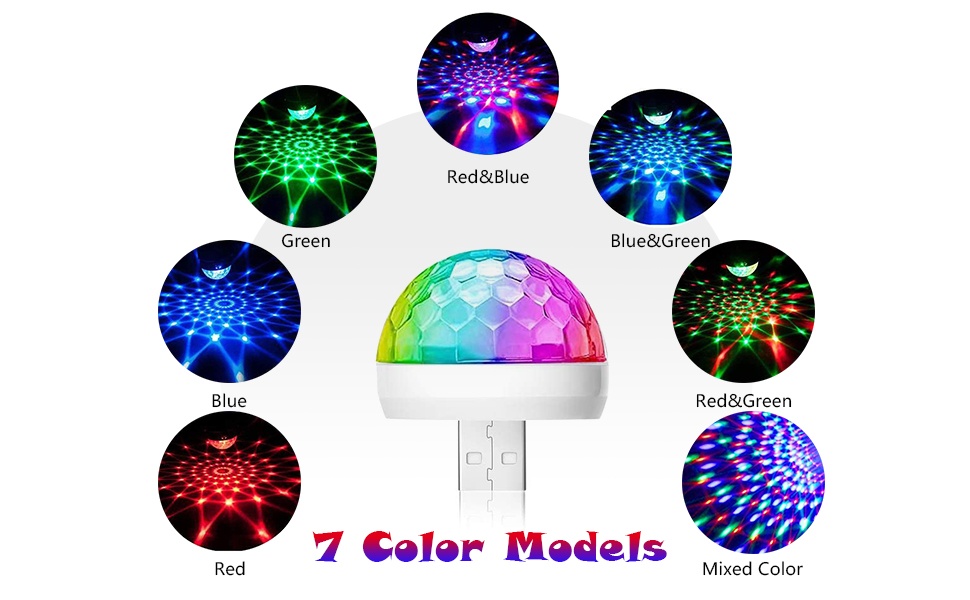 USB Mini Disco Light, 4Packs, Party Lights Ball Sound