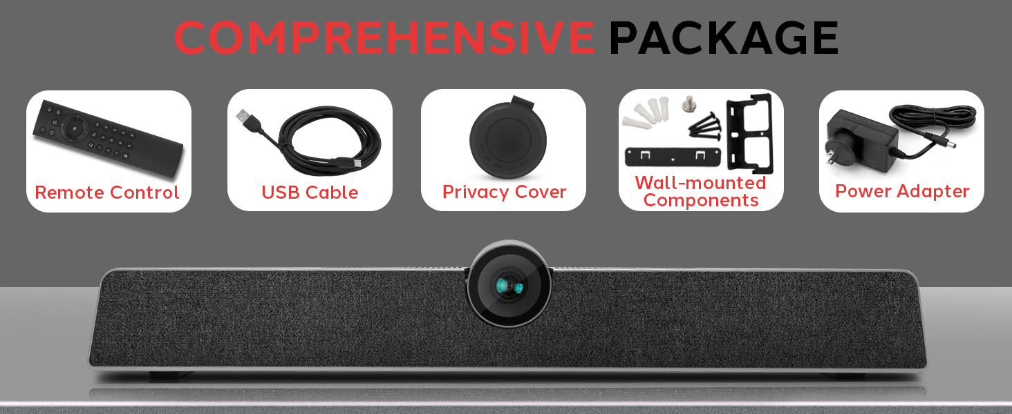 Video Conferencing Camera High Resolution Webcam 12MP Camera Wide Angle Lens Digital Zoom Webcam