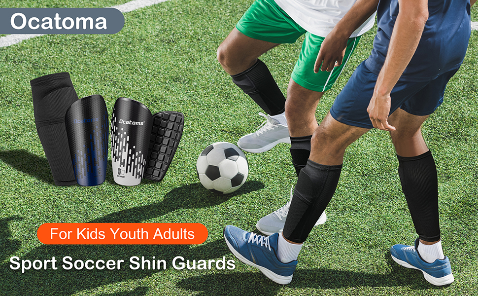 Ocatoma Soccer Shin Guards for Kids Youth,EVA Cushion Protection Reduce Shocks and Injuries