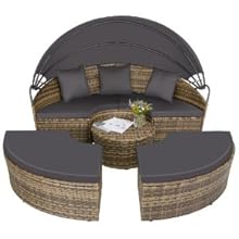 tectake® Lounge Muschel Sonneninsel Outdoor wetterfest, Gartenmuschel ...