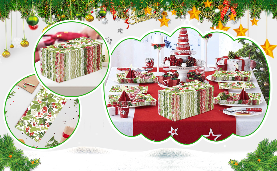christmas paper napkins