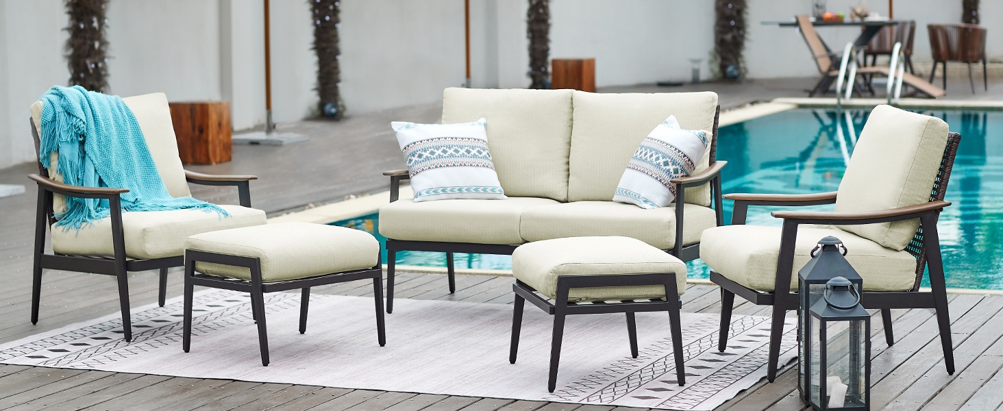 NATURAL EXPRESSIONS Patio Furniture Set,Outdoor Furniture