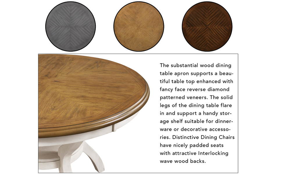 New Classic Furniture Cori 5Piece Round Dining Set with 1