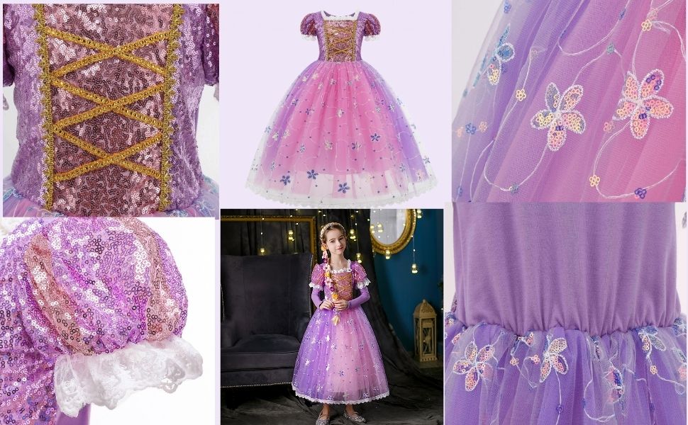 Princess Dresses for Girls Cosplay Halloween Christmas Party for kids Costume 