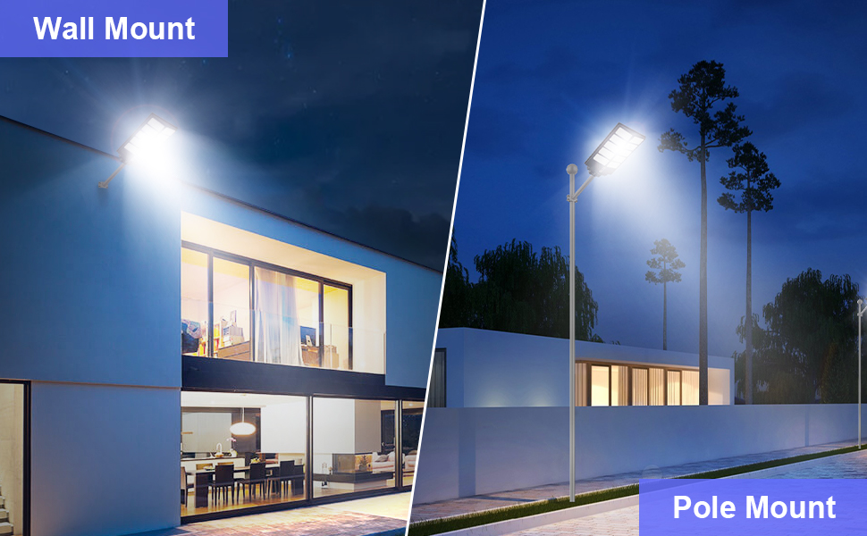 Anzid Solar Outdoor Lights 15000LM 800 LED Security Lights with Remote