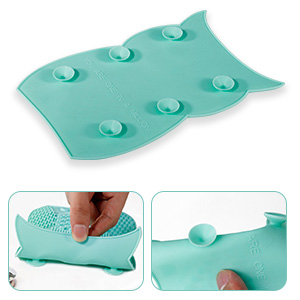 makeup brush cleaning mat with suction cup