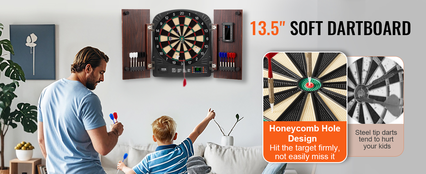ready-to-play bundle dartboard cabinet set