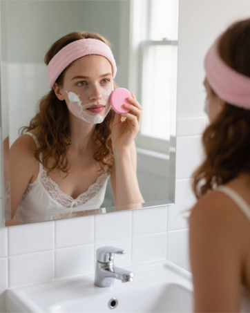 headband and sponge