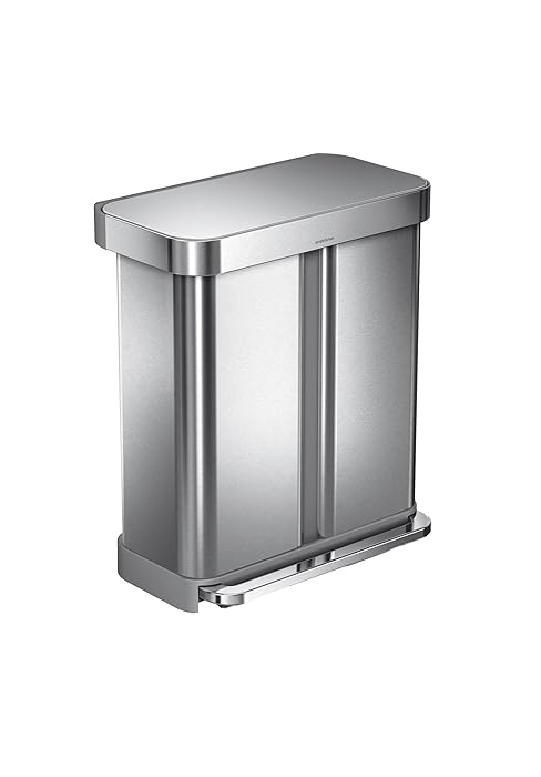 Simplehuman 58L Step Recycler Kitchen Trash Can