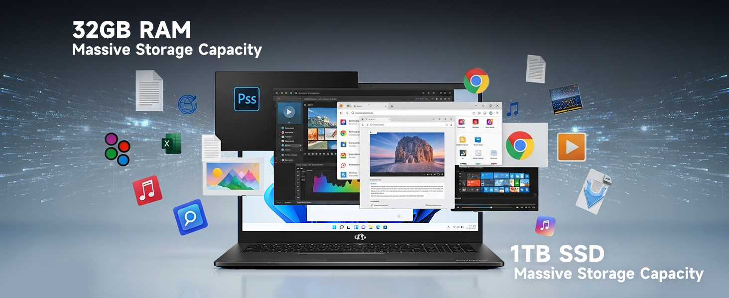upgradeable 32GB 1TB