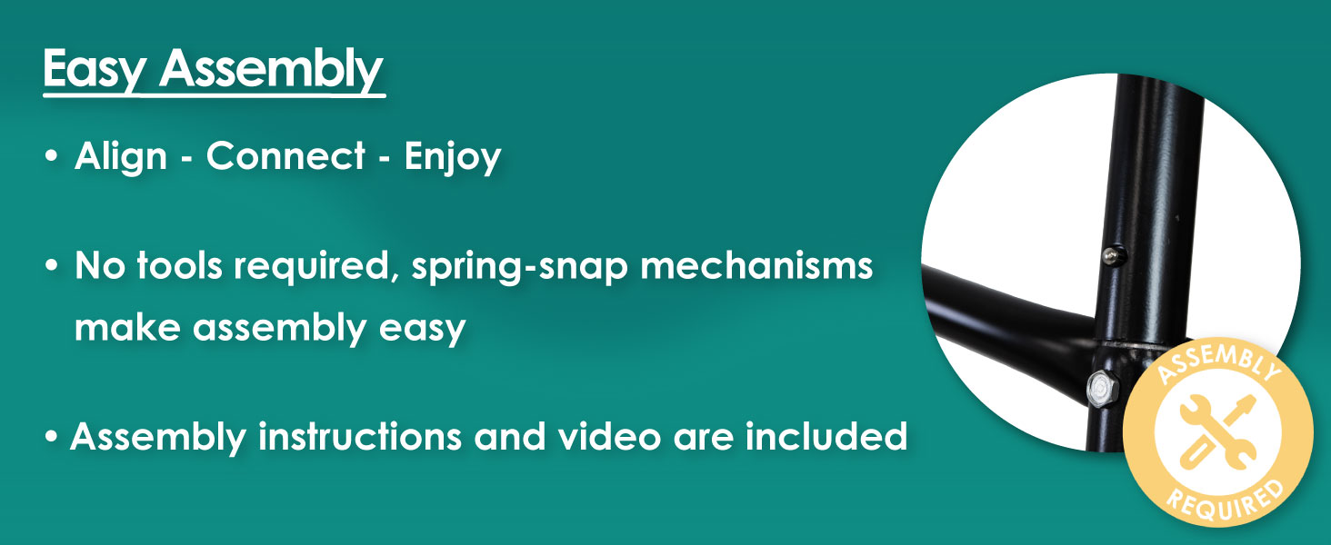 align connect enjoy no tools required spring snap-mechanisms make assembly easy