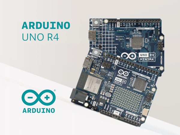 arduino uno r4 minima and uno r4 wifi introduced in white background