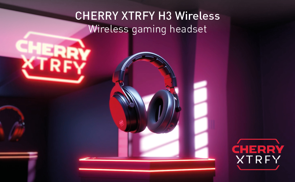 CHERRY XTRFY H3 ワイヤレスゲーミングヘッドフォン CHERRY XTRFY H3 Wireless | Wireless Gaming Headset - Cherry
