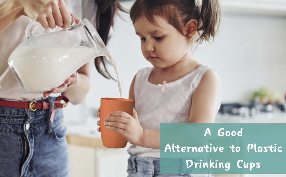 Wheat Straw Cups 6 PCS Good Alternative to Plastic Reusable