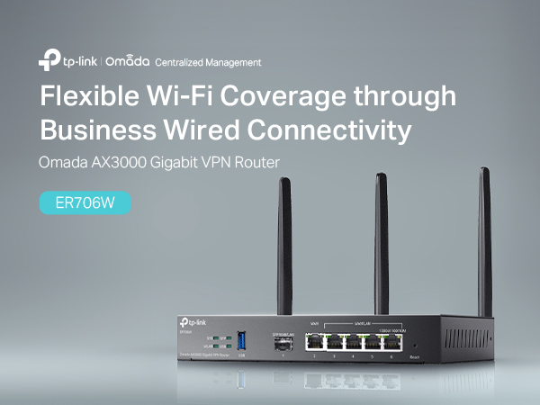 TP-LINK ギガビットVPNルーター ER706W(EU) Amazon.com: TP-Link ER706W Omada Gigabit AX3000 WiFi 6 VPN