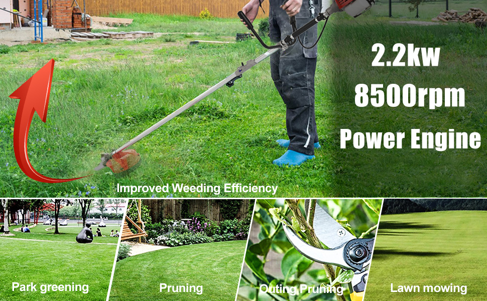 Amazon.com : 52CC 2-Cycle Gas Weed Wacker, 2 in 1 Gas Weed