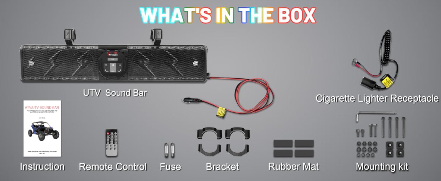 utv bluetooth sound bar