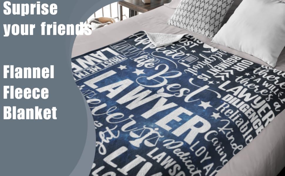 InnoBeta Lawyer Gifts, Throw Blanket for Men, Women and Law