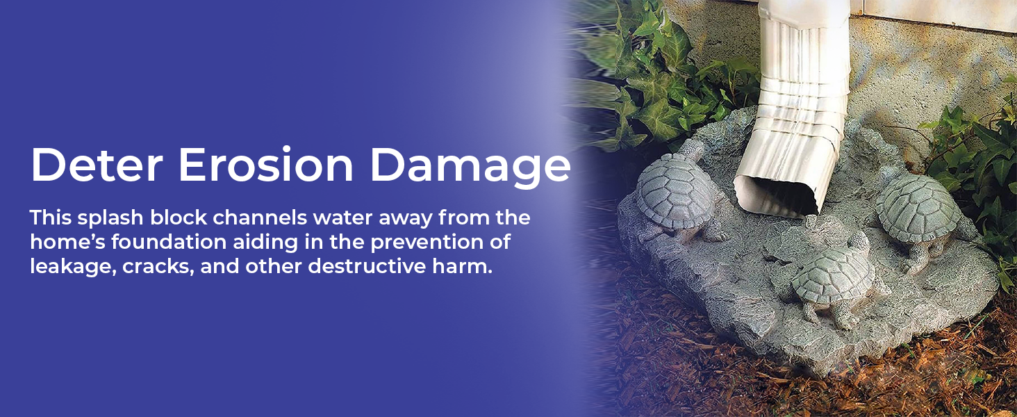 Outdoor extension decoration spout cute playful drain drainage patio diverter décor tortoise