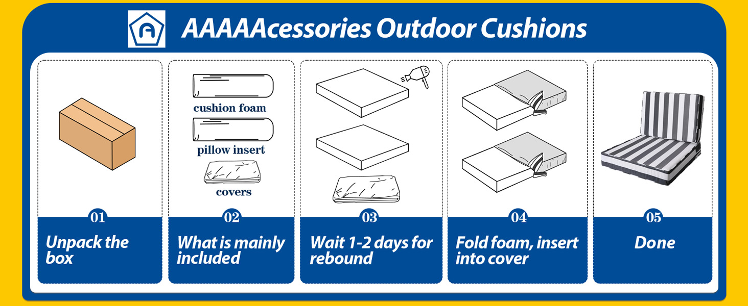 Cushion assembly instructions