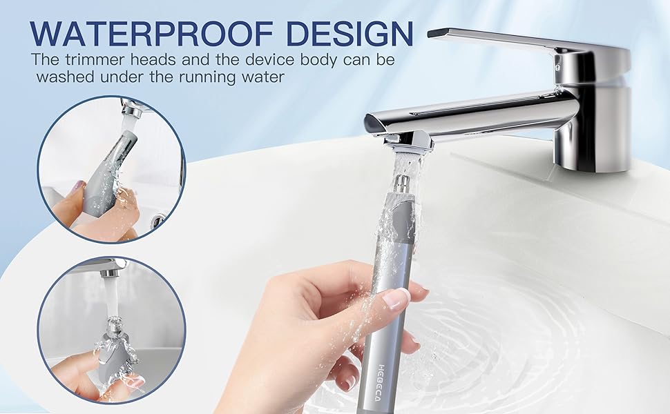 nose hair trimmer waterproof design can be clean under running water