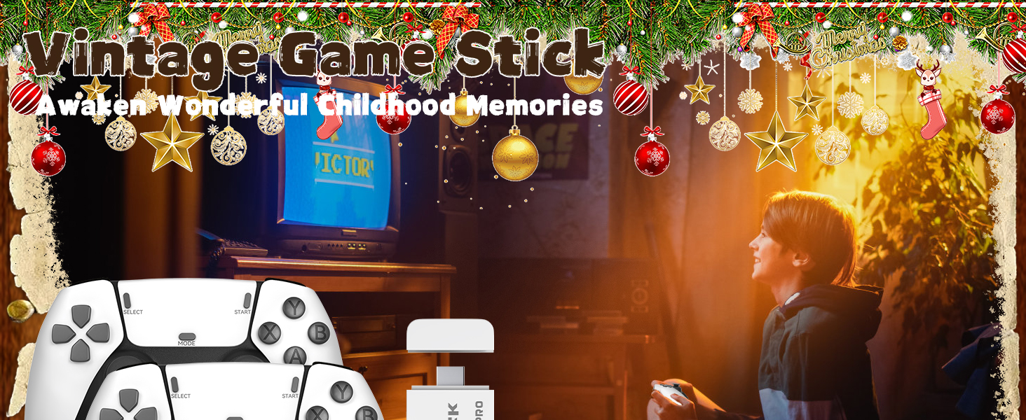 Retro Gaming Console, Wireless Game Stick Plug and Play Video Games Console