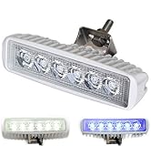 Wave One Marine | Dual Color LED Marine Spreader Light Boat Deck Flood Beam Stainless Hardware & ...