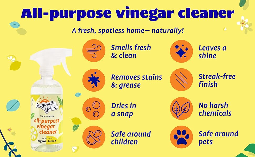 Originally Yellow AllPurpose Distilled Vinegar Spray Living Room