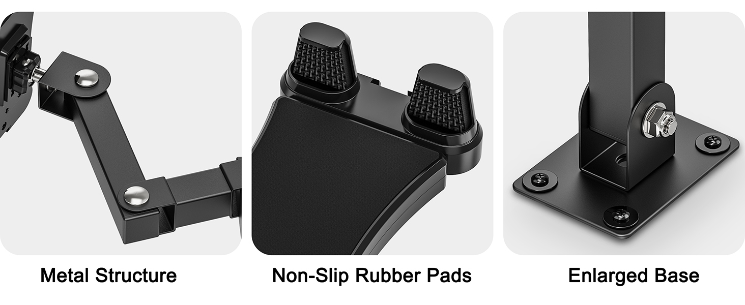 Tablet Arm Tablet Wall Mount Holder For Ipad,Portable Monitor Stand Mount For 15 6 Max Aluminum Alloy 360 Adjustable Foldable Tablet Holder For Kindle Work For 4 7 12 9 Ipad Pro