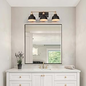 black bathroom light