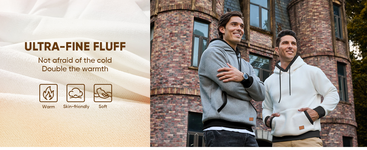 Mens Casual Cotton Hooded