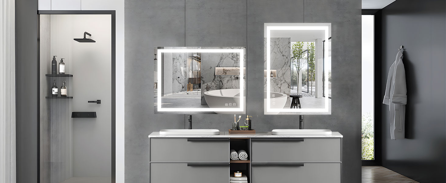 16×24 inches LED Bathroom Mirror, Bathroom Vanity Mirror