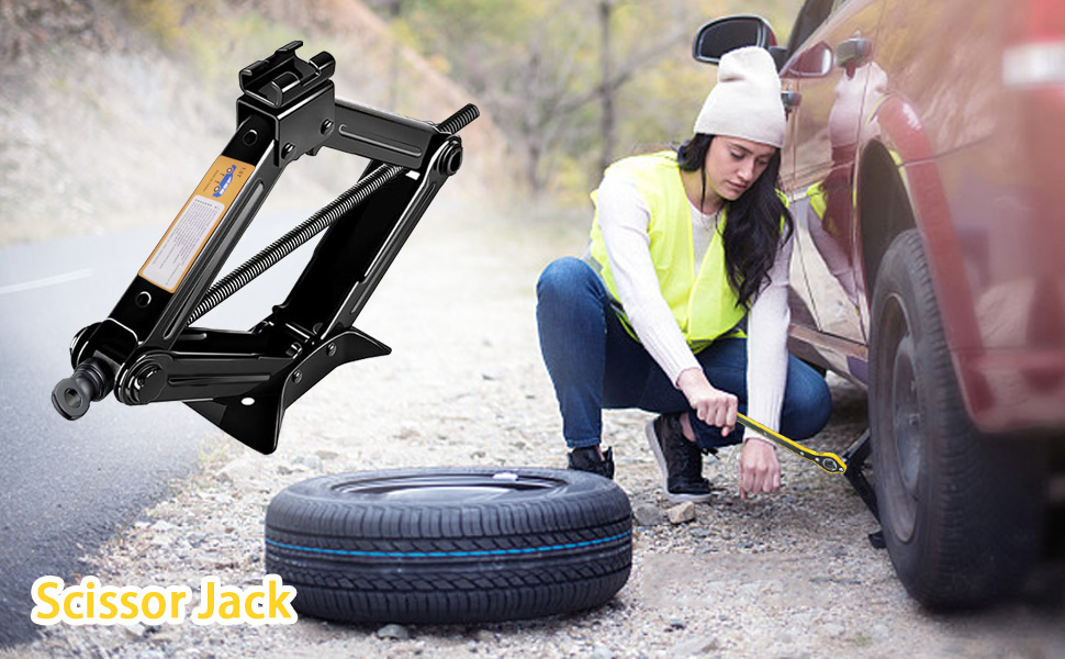 Car Jack Kit Scissor Car Jack Max 3 Ton(6613lbs) Capacity