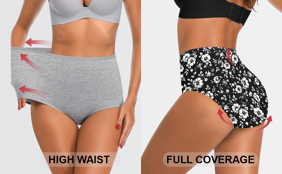 Plus Size High Waist Panties