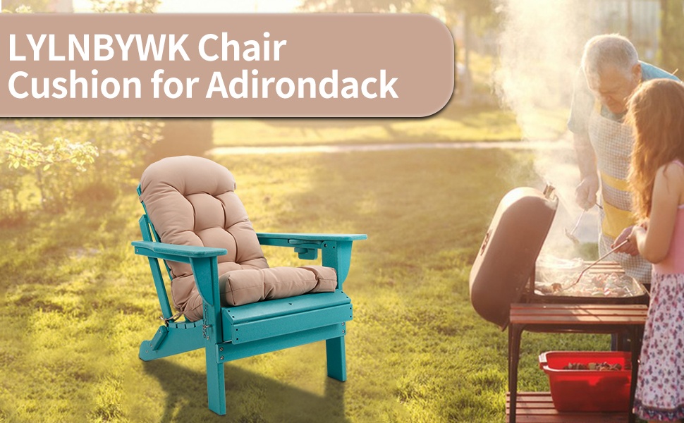LYLNBYWK Adirondack Chair Cushions Set of 2, High Back