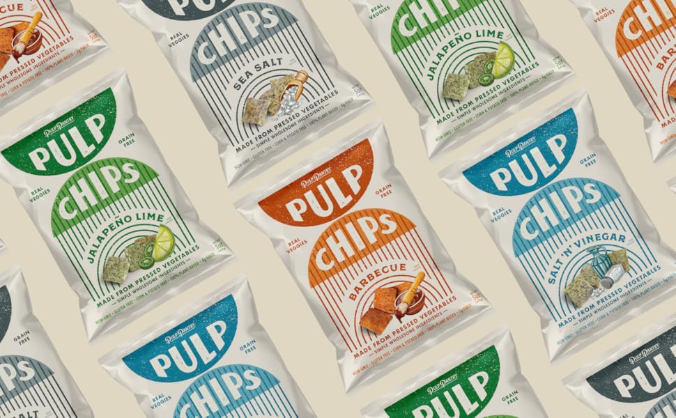 Pulp Pantry Grain Free Veggie Tortilla Chips 4 Pack Sea