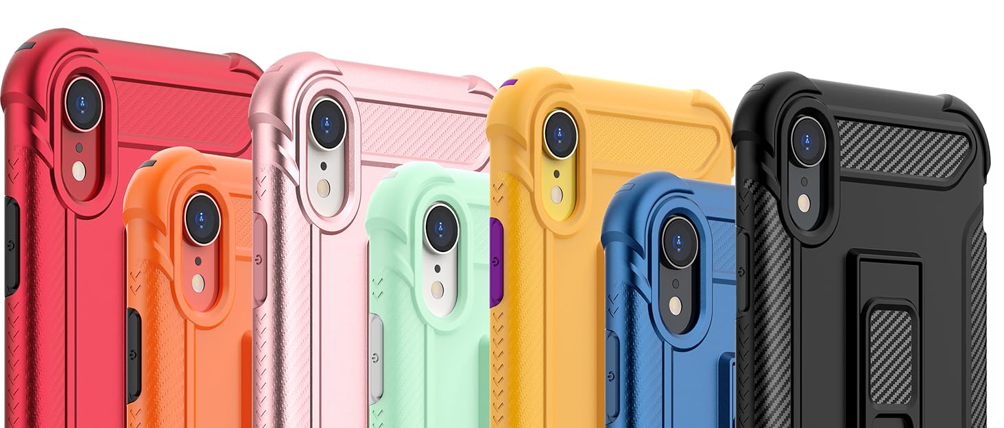 ORETECH Designed for iPhone XR Case, and [2 x Tempered Glass Screen